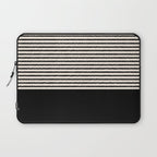 Texture - Black Stripes Blocks Laptop Sleeve Gallery Image 1