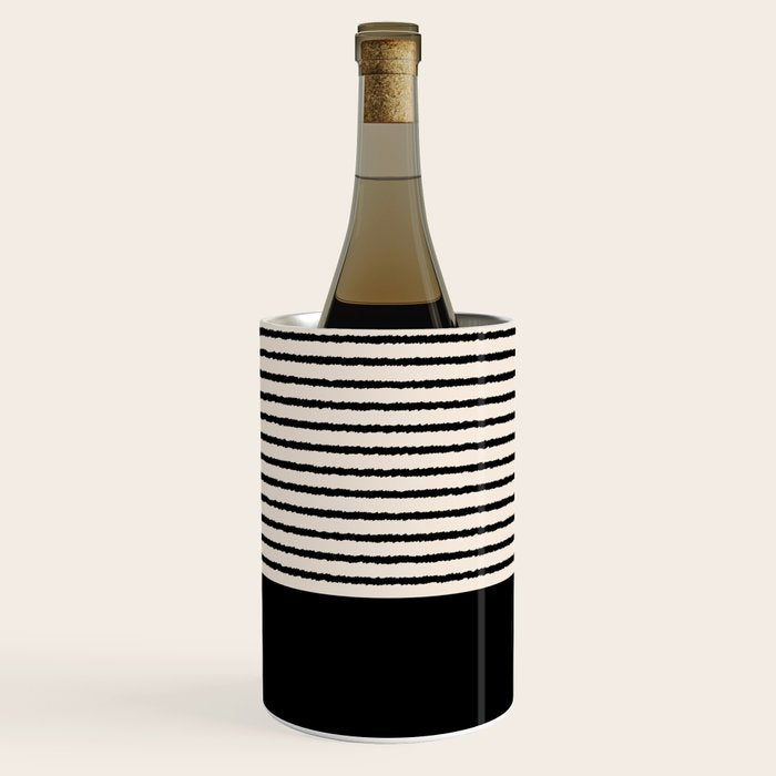 Texture - Black Stripes Blocks Wine Chiller Gallery Image 2
