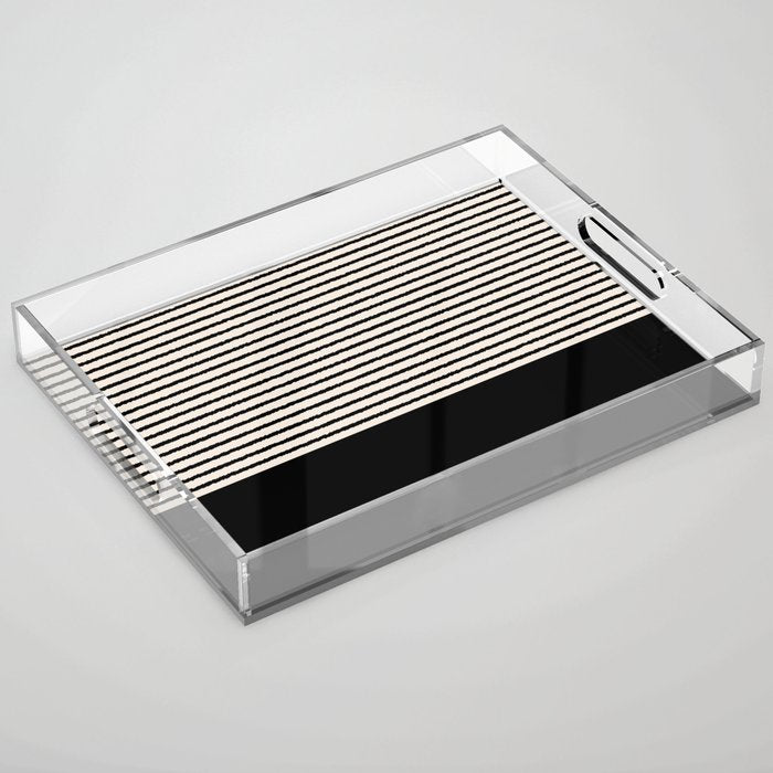 Texture - Black Stripes Blocks Acrylic Tray Gallery Image 1