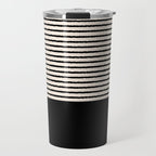 Texture - Black Stripes Blocks Travel Mug Gallery Image 1