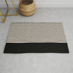 Texture - Black Stripes Blocks Rug Gallery Image 1