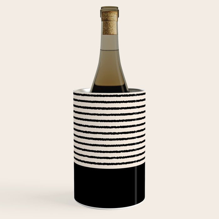 Texture - Black Stripes Blocks Wine Chiller Gallery Image 3