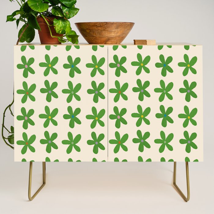 Green Flowers Credenza Gallery Image 1