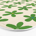 Green Flowers Bath Mat Gallery Image 3