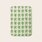 Green Flowers Bath Mat Gallery Image 1