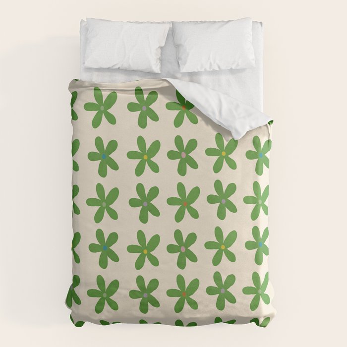 Green Flowers Duvet Cover Gallery Image 6