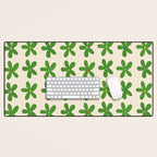Green Flowers Desk Mat Gallery Image 1