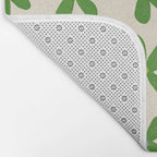 Green Flowers Bath Mat Gallery Image 2