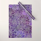 Dahlia Flower Pattern 3 Wrapping Paper Gallery Image 1