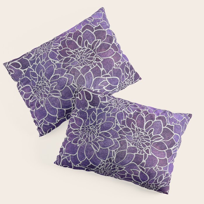Dahlia Flower Pattern 3 Pillow Sham