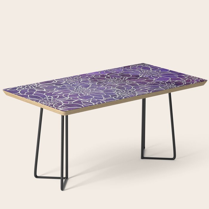 Dahlia Flower Pattern 3 Coffee Table Gallery Image 1