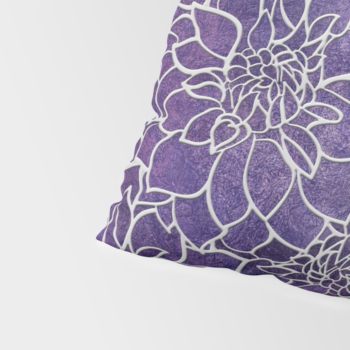Dahlia Flower Pattern 3 Pillow Sham Gallery Image 4
