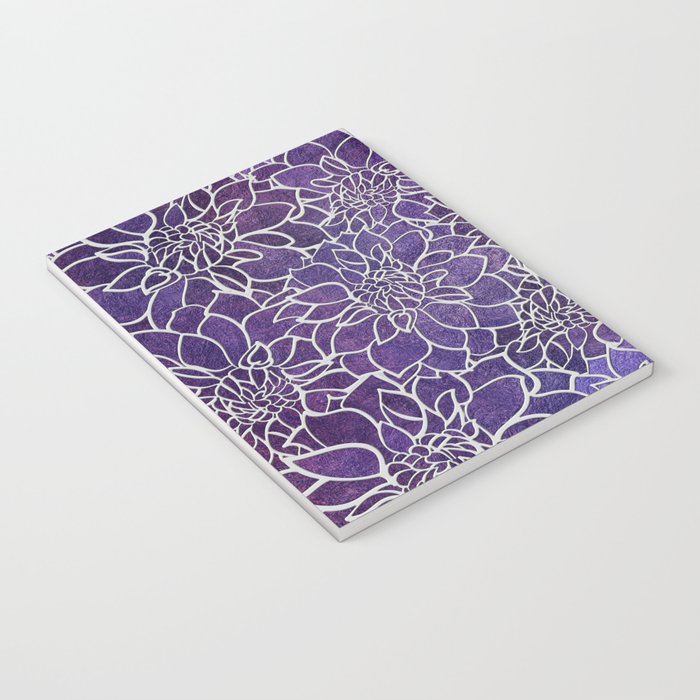 Dahlia Flower Pattern 3 Notebook Gallery Image 3