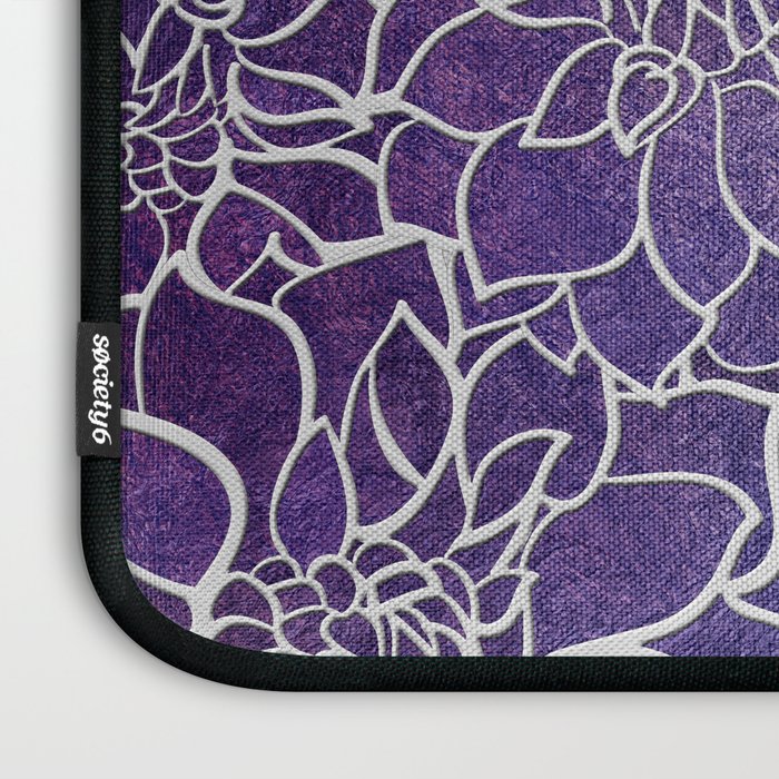 Dahlia Flower Pattern 3 Laptop Sleeve Gallery Image 3