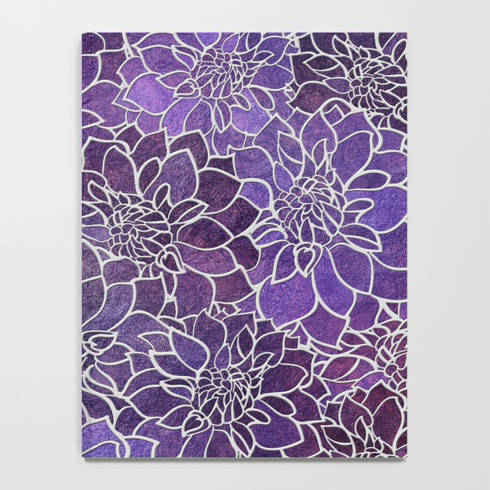 Dahlia Flower Pattern 3 Notebook Gallery Image 4