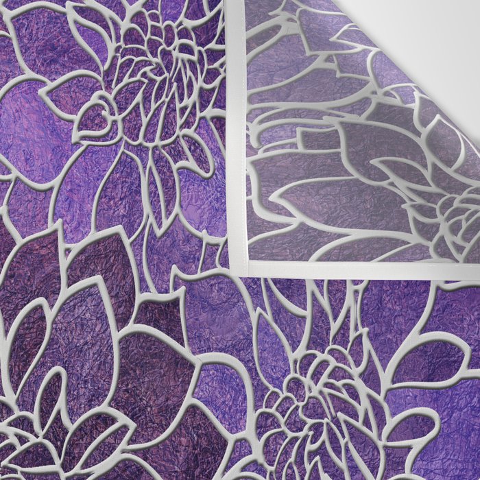 Dahlia Flower Pattern 3 Wall Tapestry Gallery Image 3