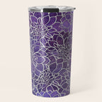 Dahlia Flower Pattern 3 Travel Mug Gallery Image 1