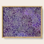 Dahlia Flower Pattern 3 Serving Tray Gallery Image 1