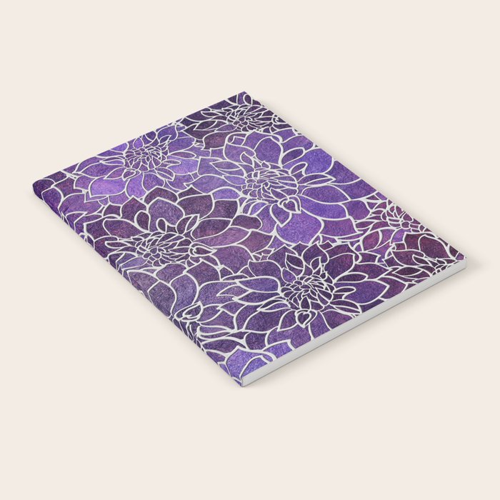 Dahlia Flower Pattern 3 Notebook Gallery Image 2
