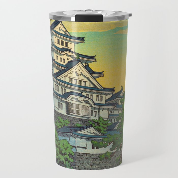 Kawase Hasui Vintage Japanese Woodblock Print Himeji Castle Travel Mug Gallery Image 1