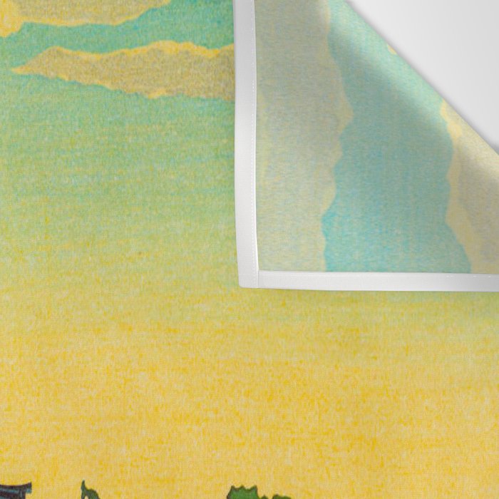 Kawase Hasui Vintage Japanese Woodblock Print Himeji Castle Wall Tapestry Gallery Image 3