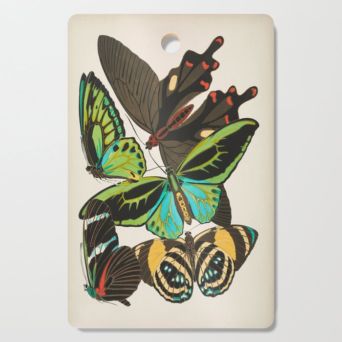 Vintage Butterfly Illustration EA Seguy Papillon Cutting Board Gallery Image 1