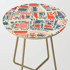 paris map blue Side Table Gallery Image 2