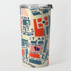 paris map blue Travel Mug Gallery Image 2