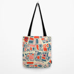 paris map blue Tote Bag Gallery Image 2