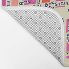 paris map pink Bath Mat Gallery Image 2