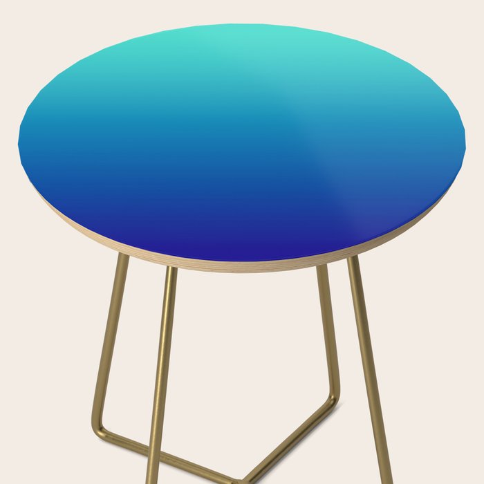 Turquoise Ultramarine Blue Gradient Side Table Gallery Image 2