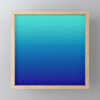 Turquoise Ultramarine Blue Gradient Mini Art Print Gallery Image 1