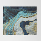Aerial Ocean Abstract Throw Blanket Gallery Image 2