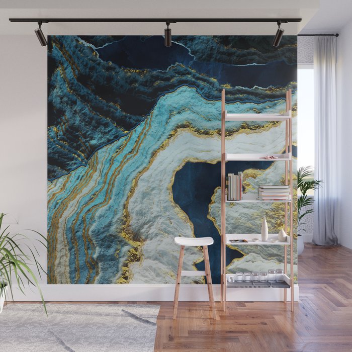 Aerial Ocean Abstract Wall Mural Gallery Image 1