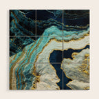 Aerial Ocean Abstract Wood Wall Art Gallery Image 1