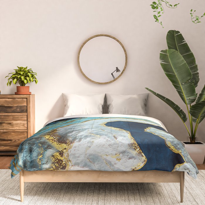Aerial Ocean Abstract Comforter Gallery Image 3