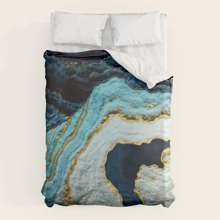 Aerial Ocean Abstract Duvet Cover Gallery Image 1
