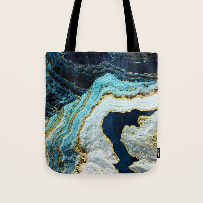 Aerial Ocean Abstract Tote Bag Gallery Image 1
