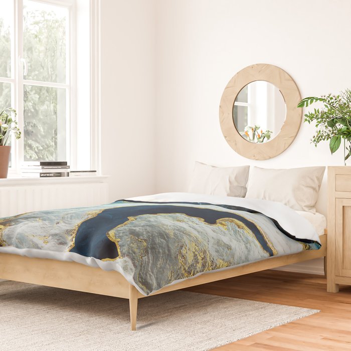 Aerial Ocean Abstract Duvet Cover Gallery Image 2