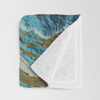 Aerial Ocean Abstract Throw Blanket Gallery Image 3