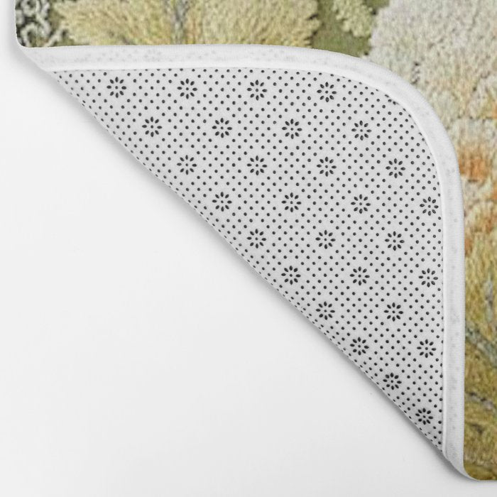 William Morris Vintage Silk Embroidery Floral  Bath Mat Gallery Image 2