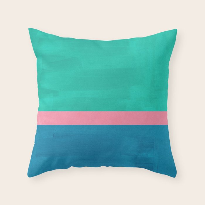 Teal Embrace Throw Pillow Gallery Image 6