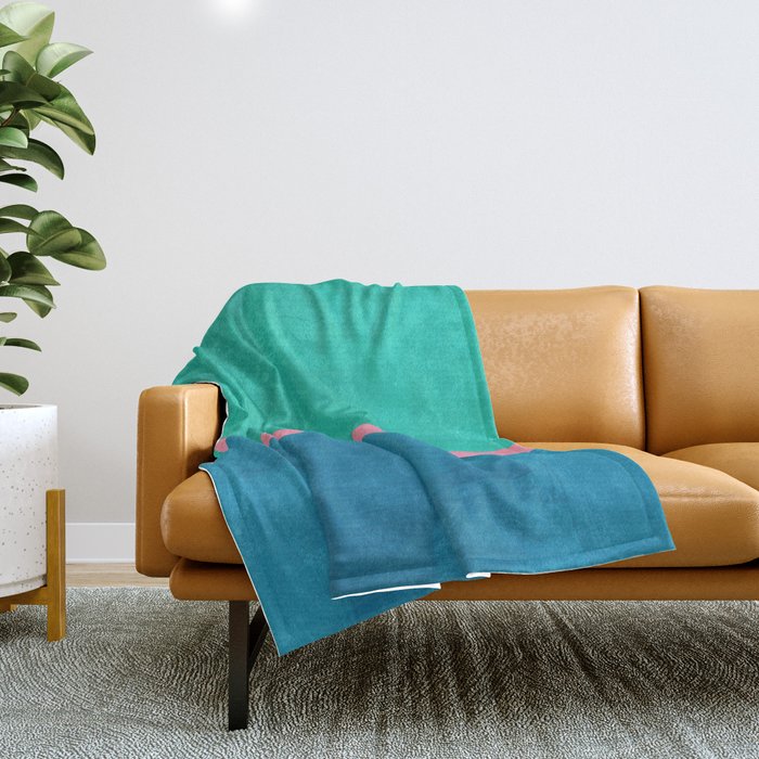 Teal Embrace Throw Blanket Gallery Image 1