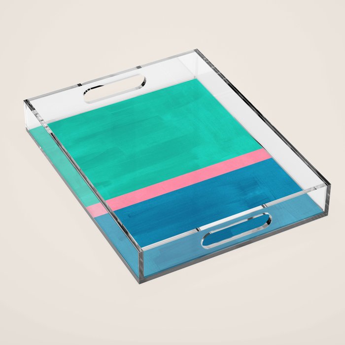 Teal Embrace Acrylic Tray Gallery Image 1