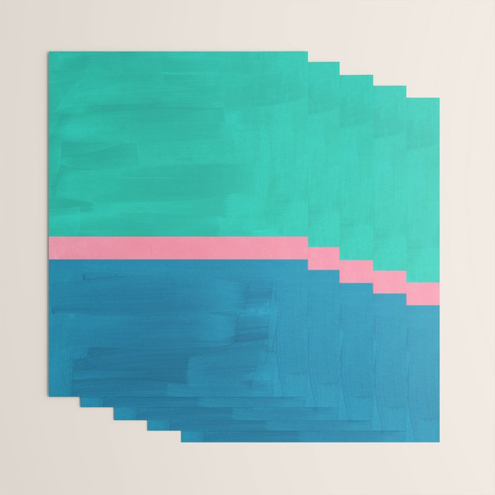 Teal Embrace Wrapping Paper Gallery Image 3