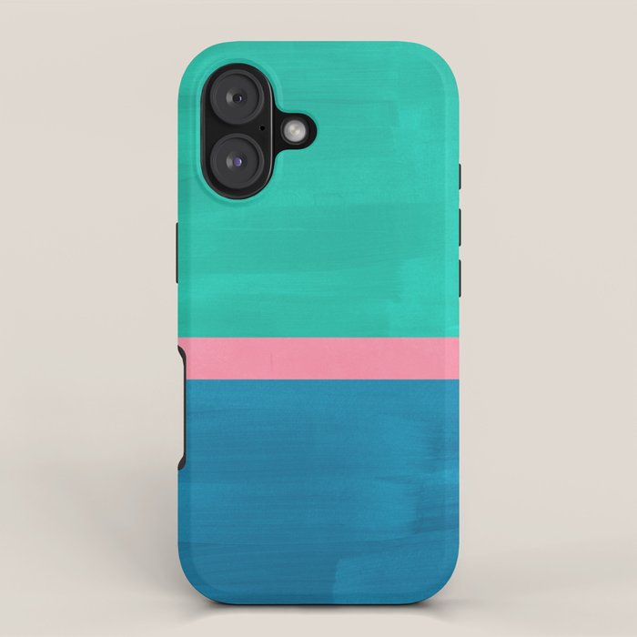 Teal Embrace iPhone Case Gallery Image 1
