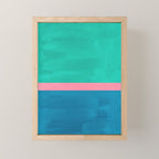 Teal Embrace Mini Art Print Gallery Image 1