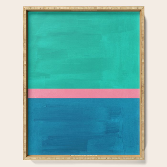 Teal Embrace Serving Tray Gallery Image 1