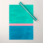 Teal Embrace Wrapping Paper Gallery Image 1