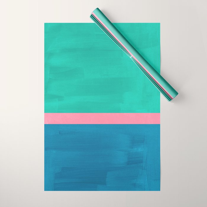Teal Embrace Wrapping Paper Gallery Image 1